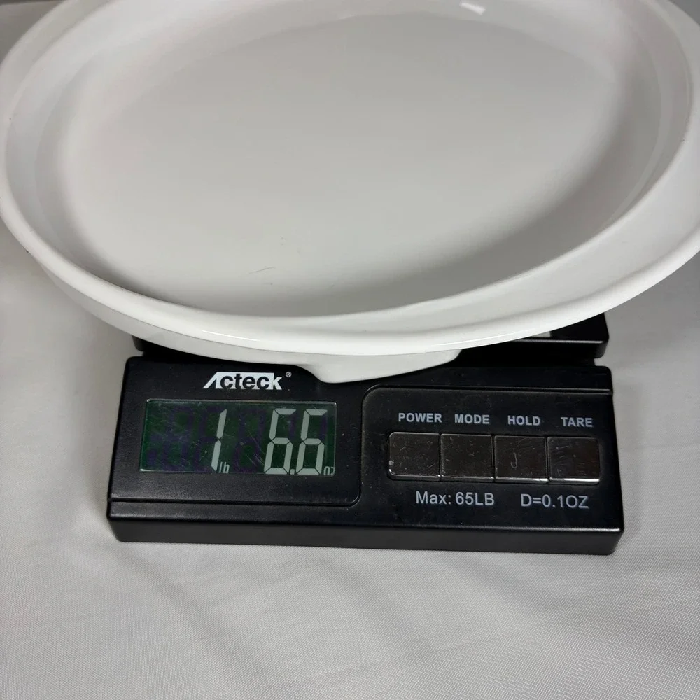 Vintage CorningWare Microwave Browning Dish 4784 White Pyroceram Base Only USA